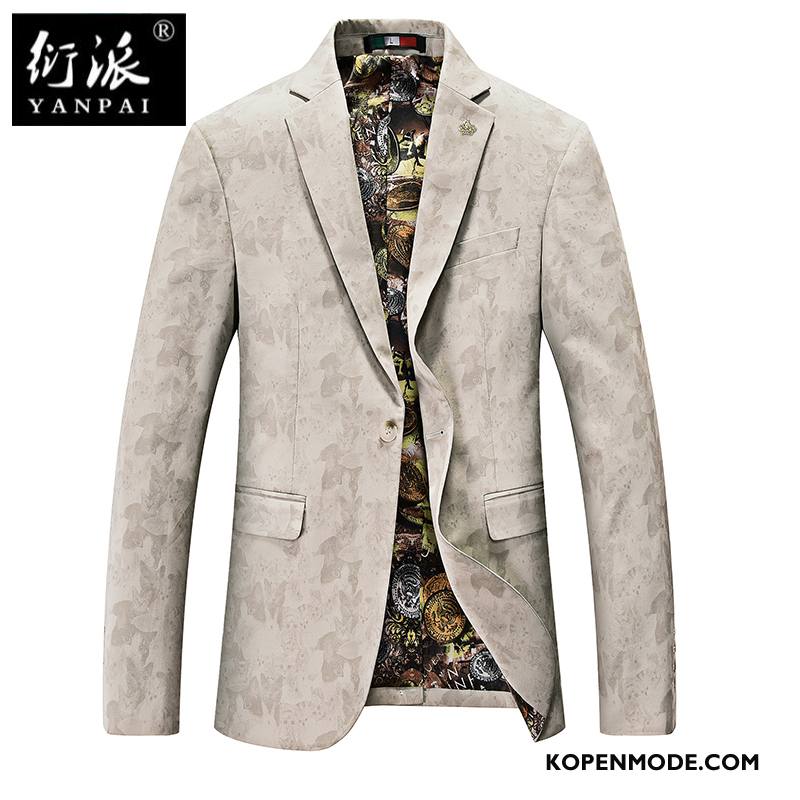 Blazer Heren Nieuw Herfst Slim Fit Winter Bedrijf Mannen Kaki