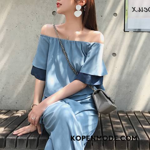 Broeken Dames Elegante Trend Mode 2018 Herfst Casual Blauw