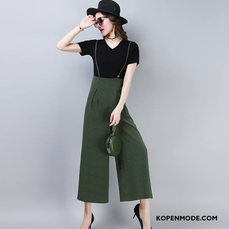 Broeken Dames Slim Fit Mode 2018 Dunne Elegante Eenvoudige Effen Kleur Zwart