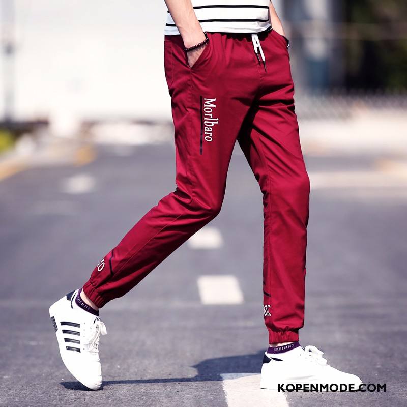 Broeken Heren Bedrukken Strak Potlood Broek Casual Broek Mannen Slim Fit Kaki