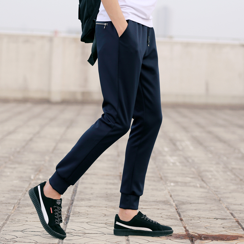 Broeken Heren Breien Casual Joggingbroek Trend Mode Mannen Rode Wijn