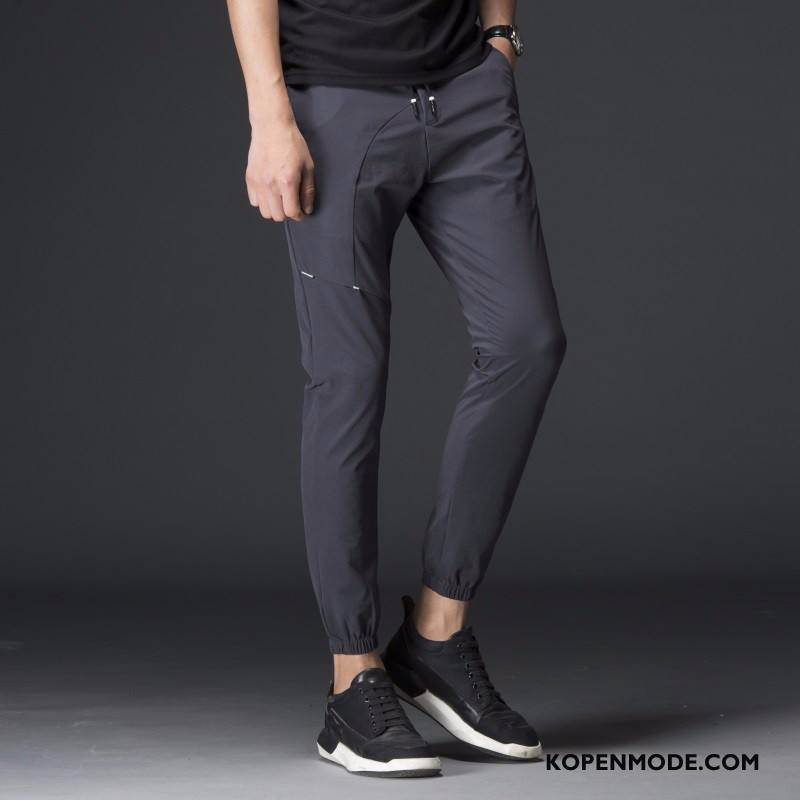 Broeken Heren Casual Broek Joggingbroek Mannen Elastiek Slim Fit Nieuw Groen