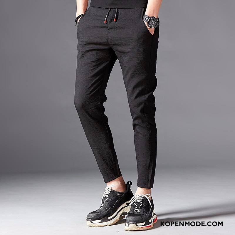 Broeken Heren Casual Broek Losse Mannen Zomer Trend Mini Grijs