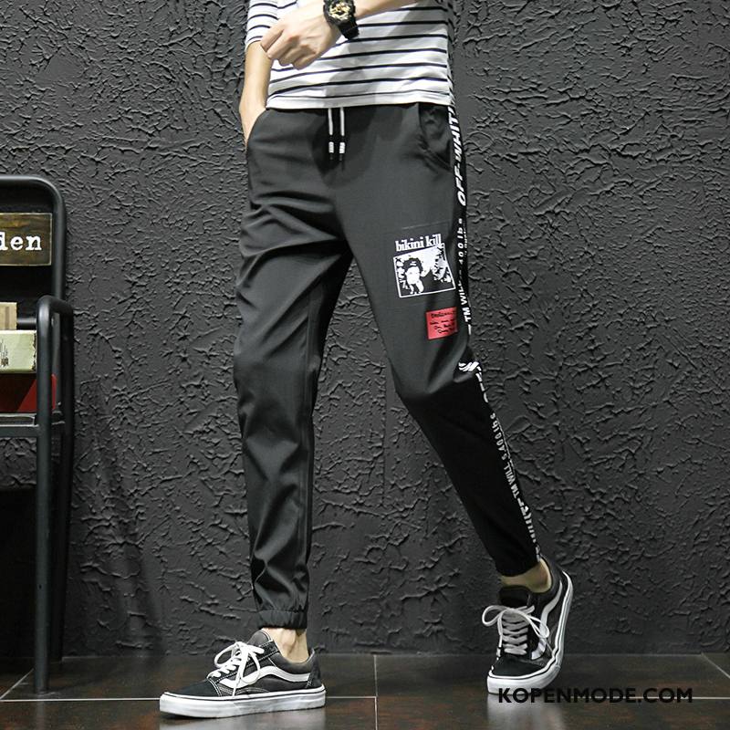 Broeken Heren Harlan Casual Broek Trend Joggingbroek Losse Herfst Rood Grijs