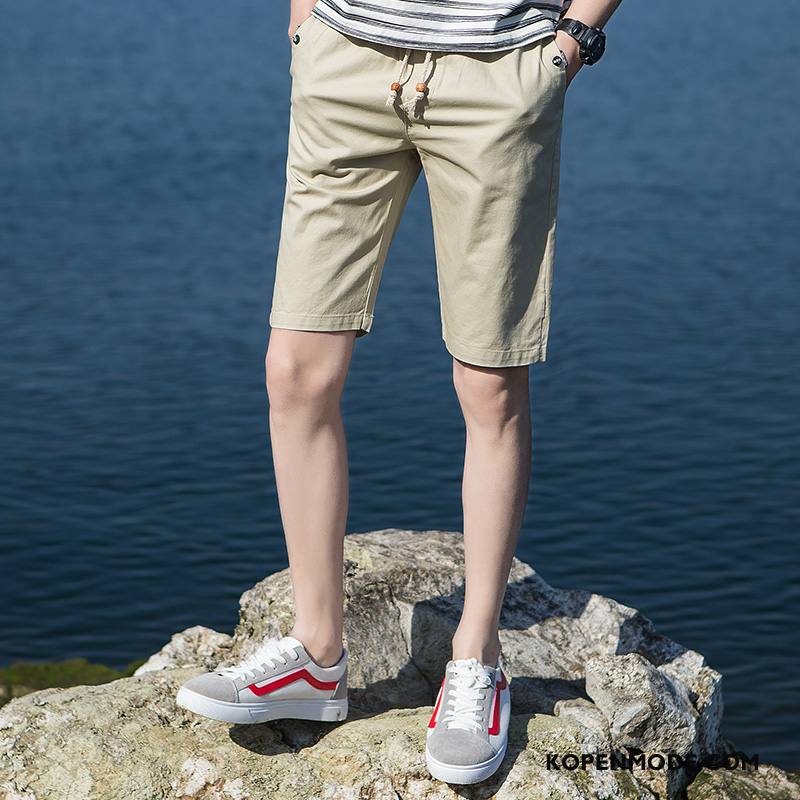 Broeken Heren Korte Broek Zomer Casual Zwart Licht Bruin