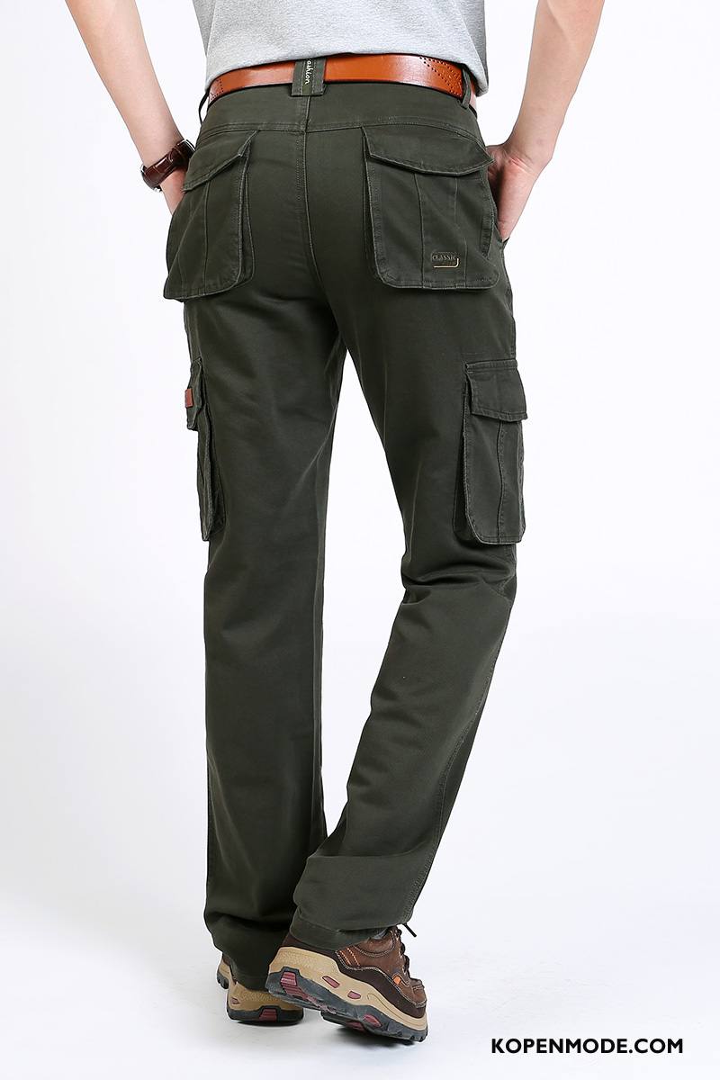 Broeken Heren Losse Zomer Cargo Broek Voorjaar Outdoor Sport Legergroene