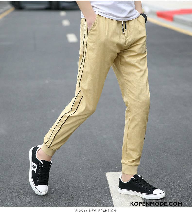 Broeken Heren Mannen Casual Broek Strak Trend Slim Fit Harlan Grijs