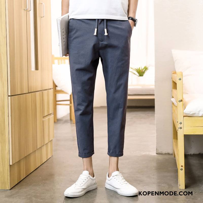 Broeken Heren Mini Casual 2018 Slim Fit Trend Voorjaar Kaki