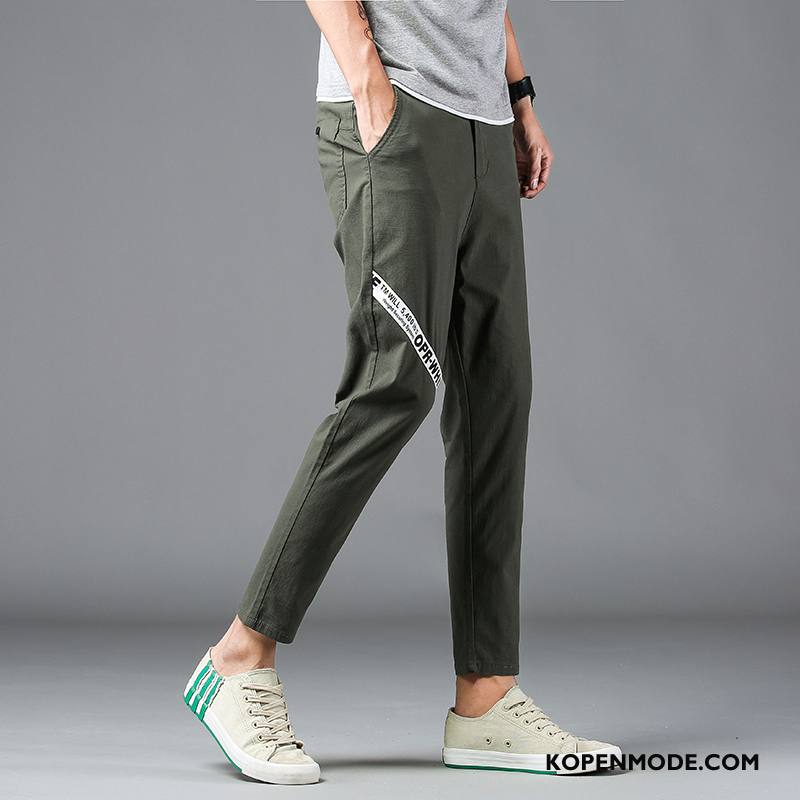 Broeken Heren Mode Zomer Nieuw Casual Casual Broek Joggingbroek Legergroene