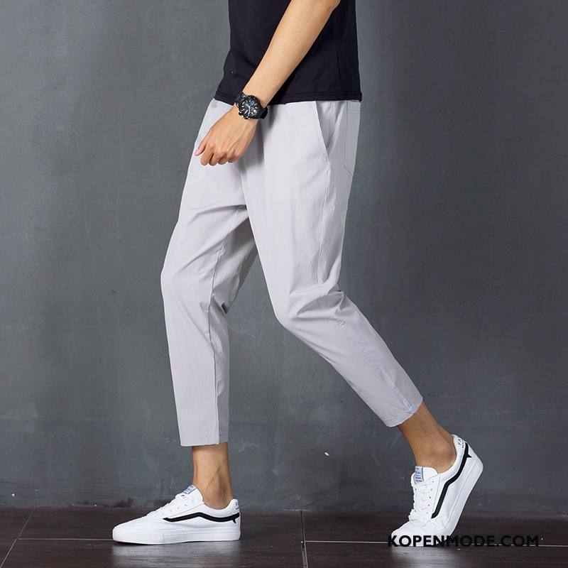 Broeken Heren Potlood Broek Dunne Casual Broek Mannen Joggingbroek Voorjaar Wit