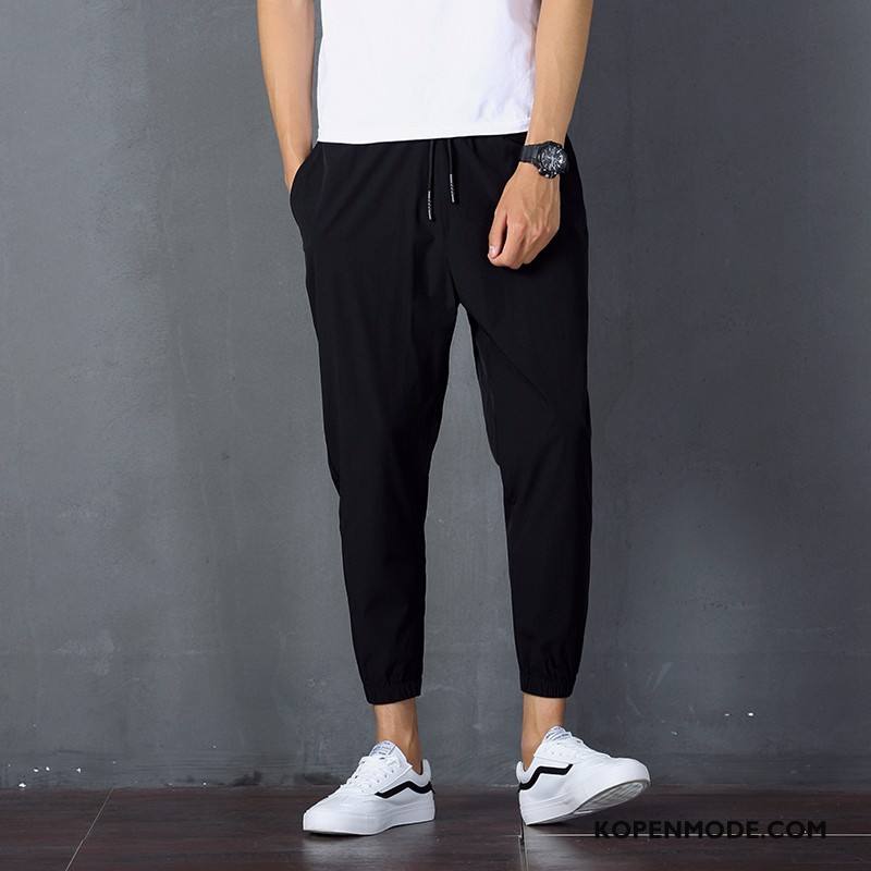 Broeken Heren Potlood Broek Dunne Casual Broek Mannen Joggingbroek Voorjaar Wit