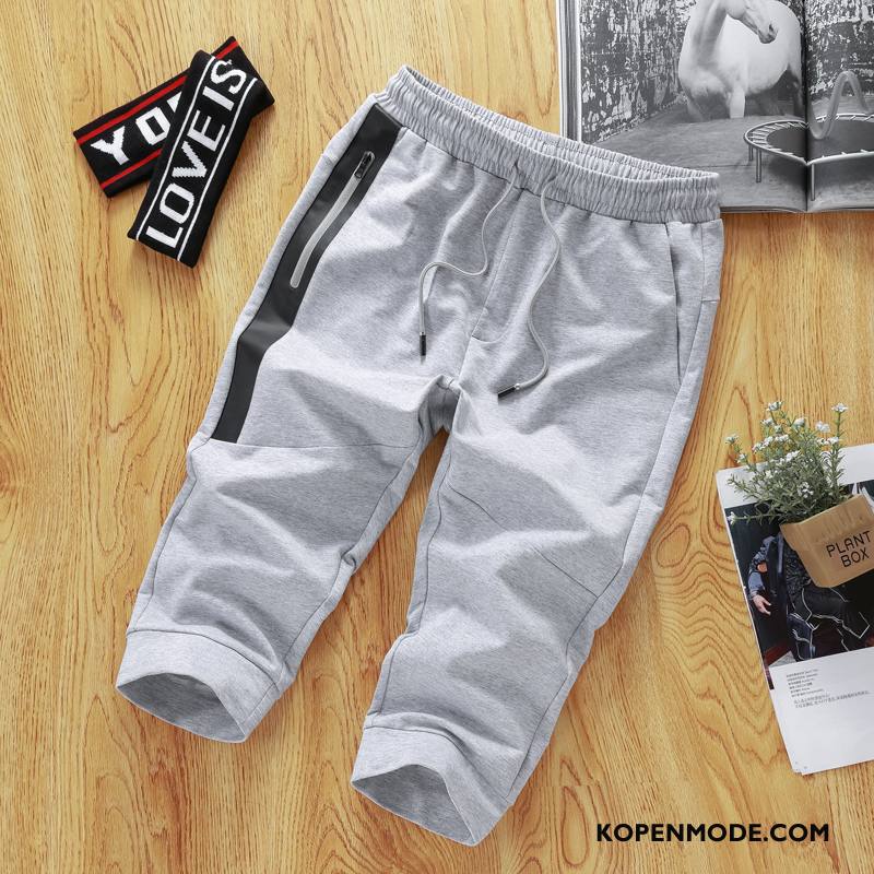 Broeken Heren Running Mannen Zomer Korte Broek Sport Slim Fit Grijs