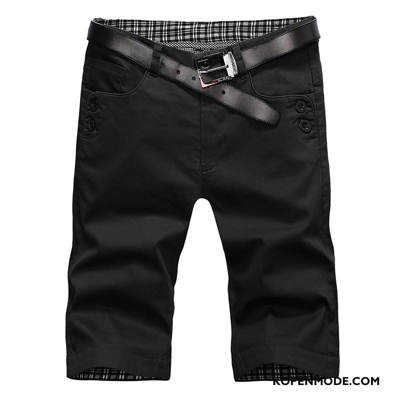 Broeken Heren Slim Fit Mannen Trend Dun Zomer Korte Broek Donkergroen