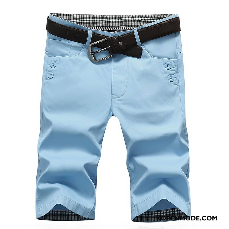 Broeken Heren Slim Fit Mannen Trend Dun Zomer Korte Broek Donkergroen