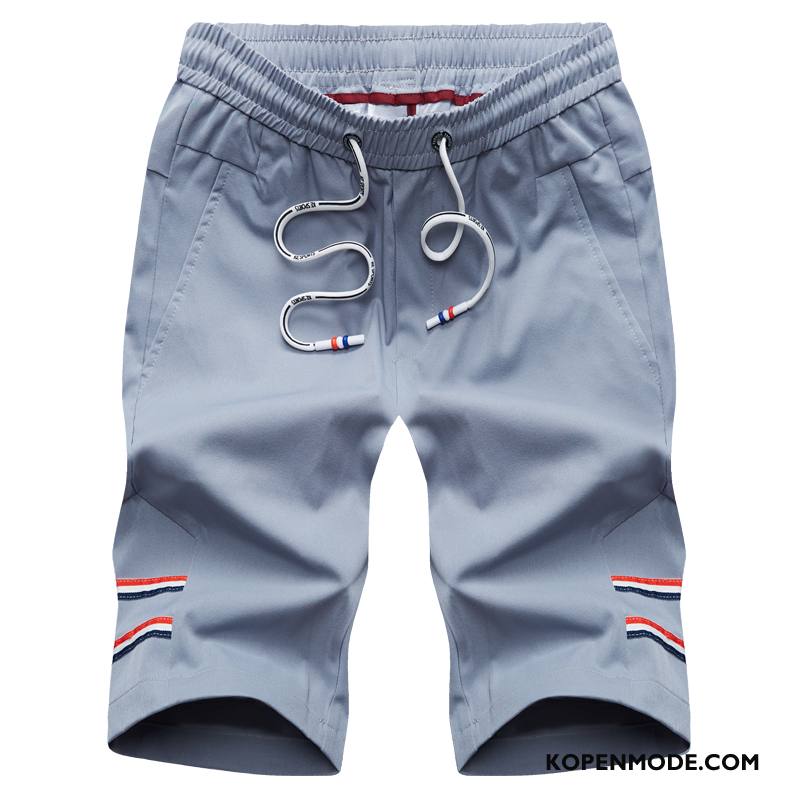 Broeken Heren Sport Zomer Korte Broek Eenvoudige Mode Mannen Effen Kleur Blauw