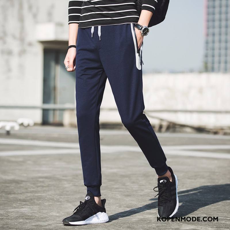 Broeken Heren Strak Trend Casual Broek Mannen Mini Joggingbroek Grijs