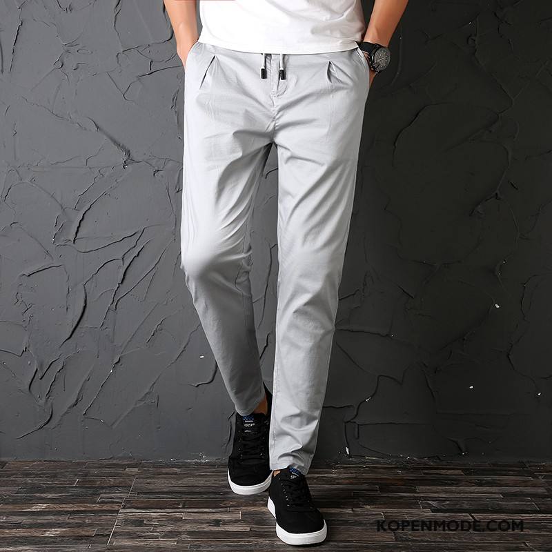 Broeken Heren Trend Slim Fit Casual Broek Dunne Mini Zomer Zwart