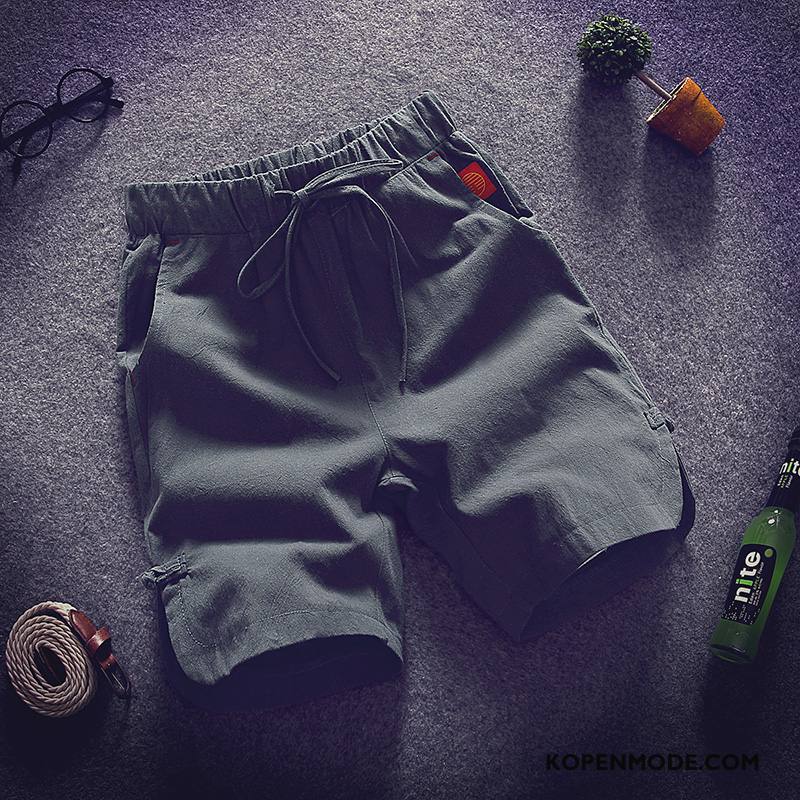 Broeken Heren Zomer Nieuw Korte Broek Grijs
