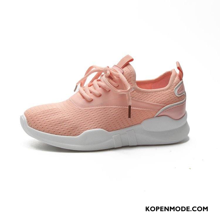 Casual Schoenen Dames Vrouwen Sportschoenen Gebreide 2018 Lovers Loopschoenen Roze Rood Wit