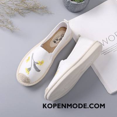 Casual Schoenen Dames Vrouwen Zomer Plat Student Canvas Alle Wedstrijden Wit