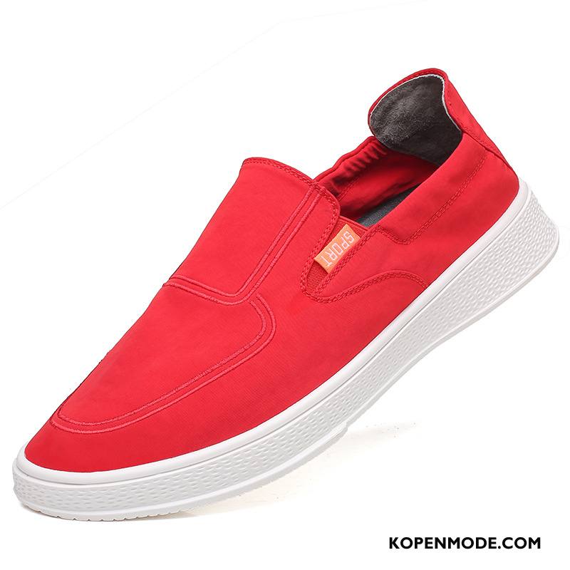 Casual Schoenen Heren Canvas Slip On Laag 2018 Skateboard Schoenen Pumps Rood