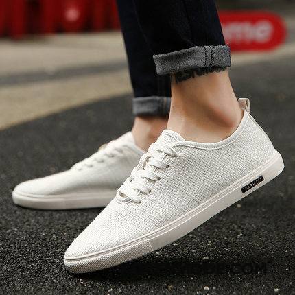 Casual Schoenen Heren Mannen Textiel Hete Verkoop Comfortabele Skateboard Schoenen 2018 Wit Beige