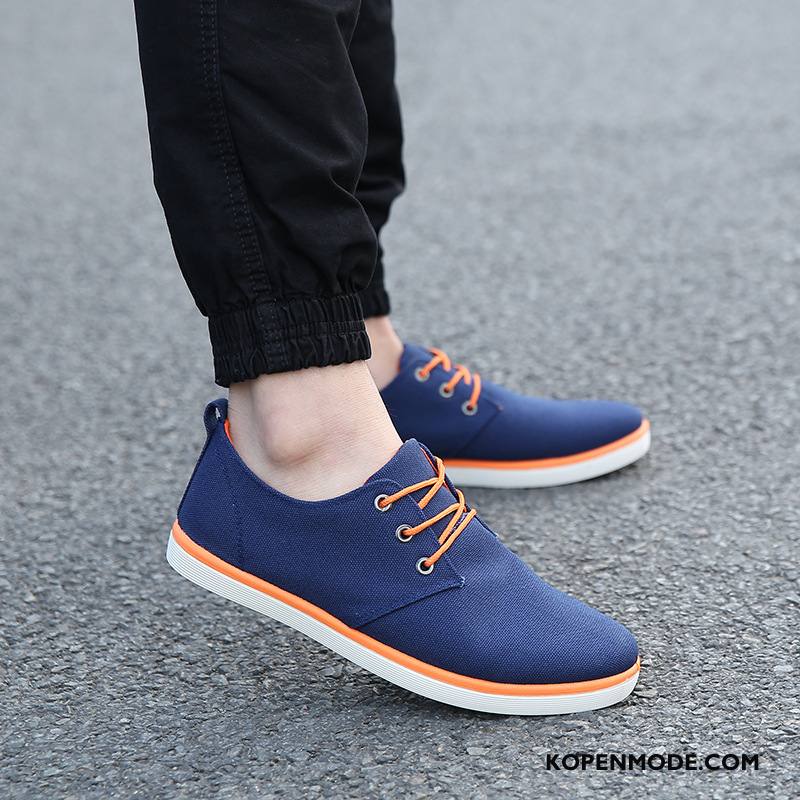 Casual Schoenen Heren Mode Mannen Brits 2018 Canvas Loopschoenen Blauw