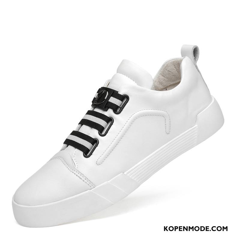 Casual Schoenen Heren Voorjaar Antislip Mannen Skateboard Schoenen Sport Leer Wit