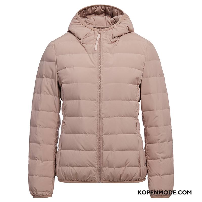 Donsjassen Dames Vrouwen Lichte En Dun Kort Warme Casual Winter Rood