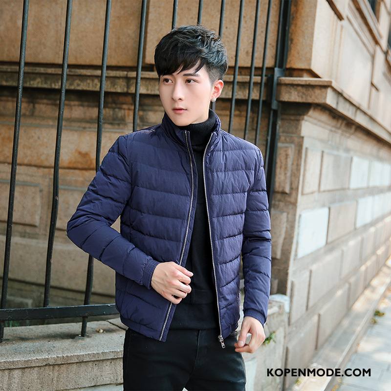 Donsjassen Heren Mannen Eendendons Casual Nieuw 2018 Dikke Blauw Wit
