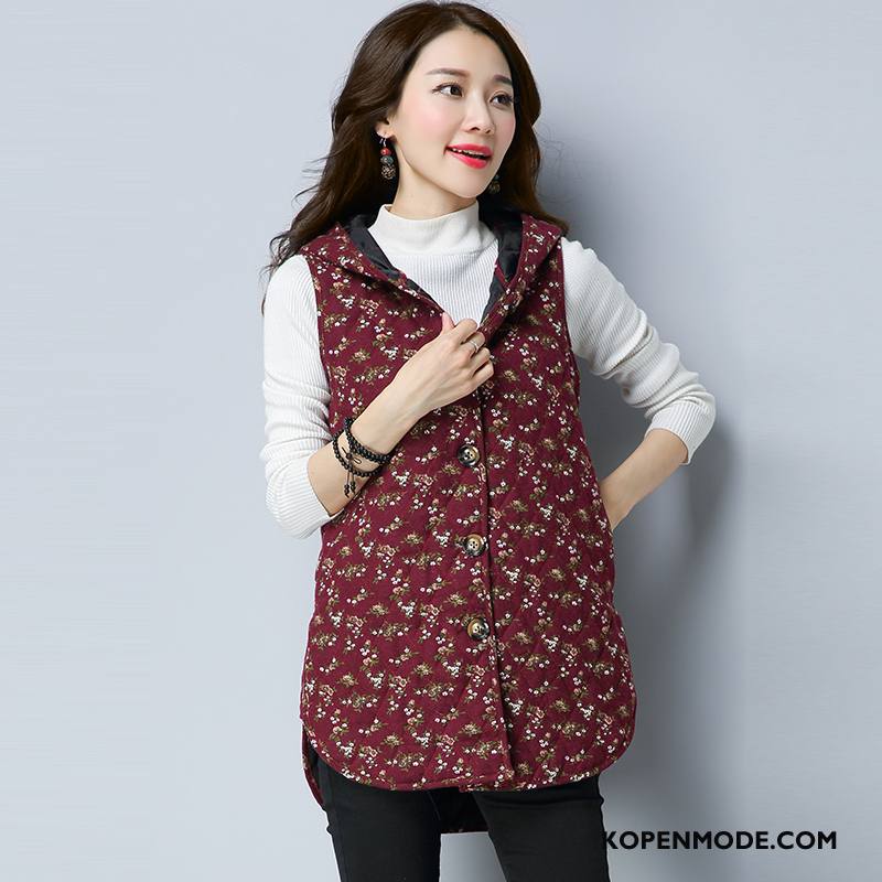 Gilet Dames Vers Herfst Trend Eenvoudige Mouwloos 2018 Rood