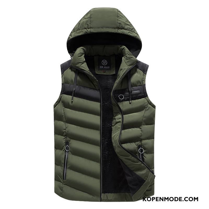 Gilet Heren Casual Dikke Mannen Trend Plus Kasjmier Jas Donkerblauw