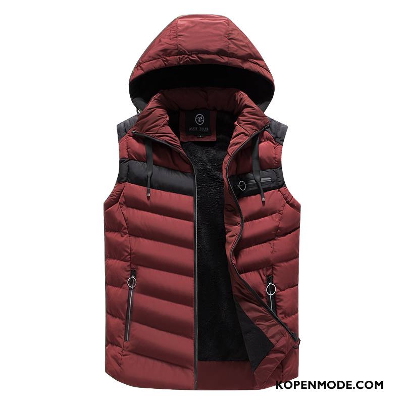 Gilet Heren Casual Dikke Mannen Trend Plus Kasjmier Jas Donkerblauw