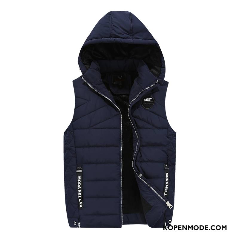 Gilet Heren Jas Herfst Trend Katoen Hoodie Dikke Rood