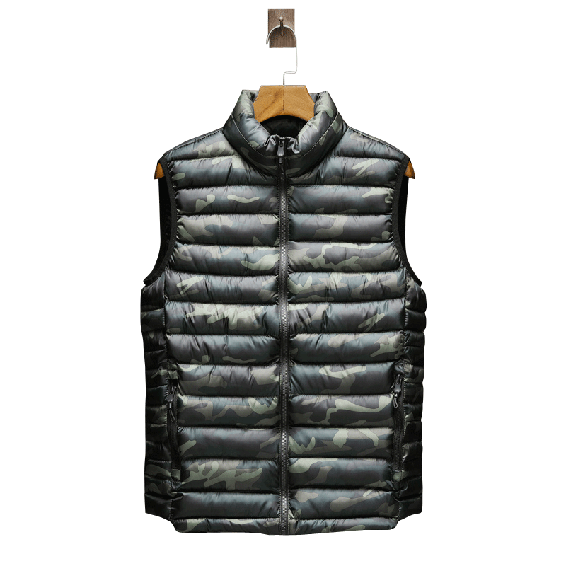 Gilet Heren Mannen Casual Camouflage Rood