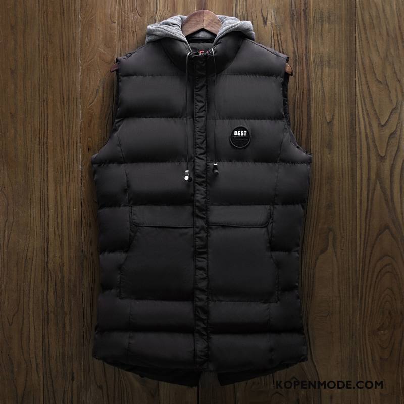 Gilet Heren Mode Casual Zwart