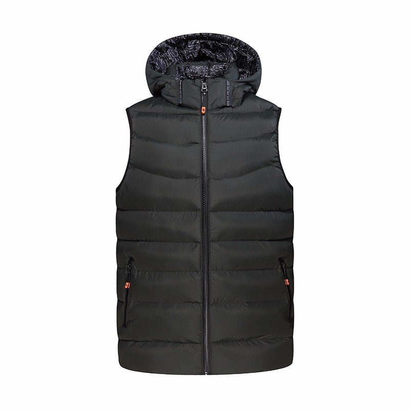 Gilet Heren Mode Katoenen Jas Verwijderbaar Herfst Nieuw Winter Rood