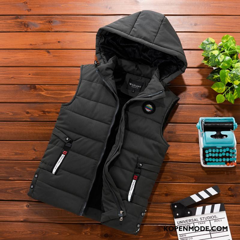 Gilet Heren Trend Winter Herfst Mannen 2018 Warme Legergroene