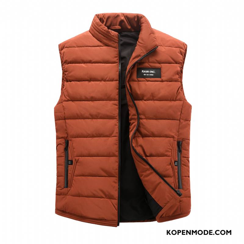 Gilet Heren Winter Nieuw Herfst Rood