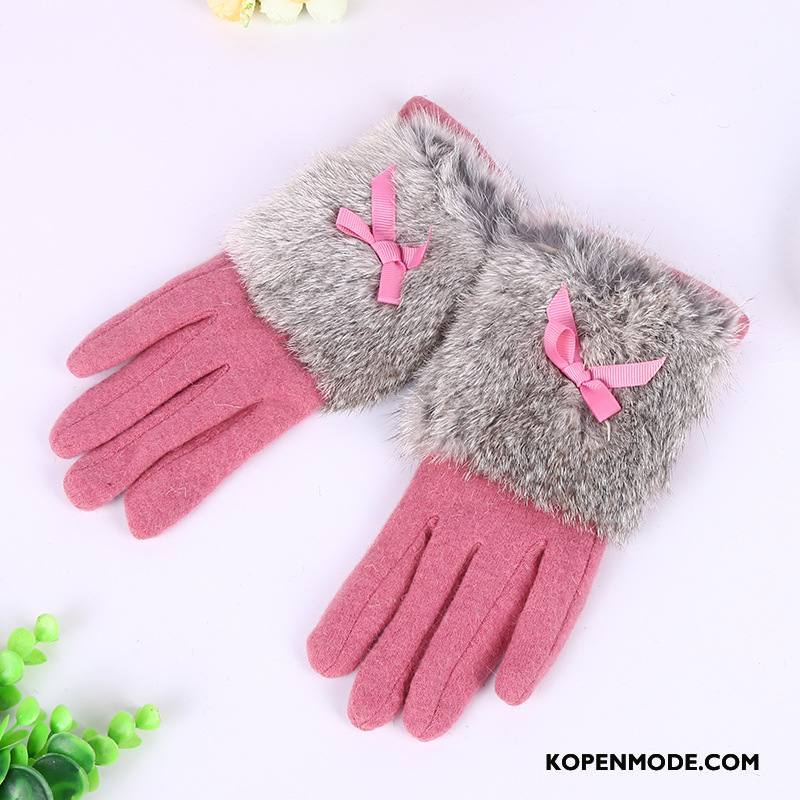 Handschoenen Dames Touchscreen Winter Blijf Warm Cyclus Vrouwen Kasjmier Grijs
