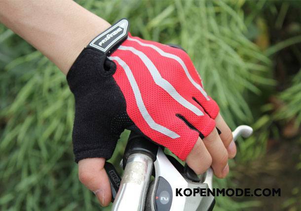 Handschoenen Heren Mannen Ademend Vrouwen Antislip Fiets Halve Vinger Blauw