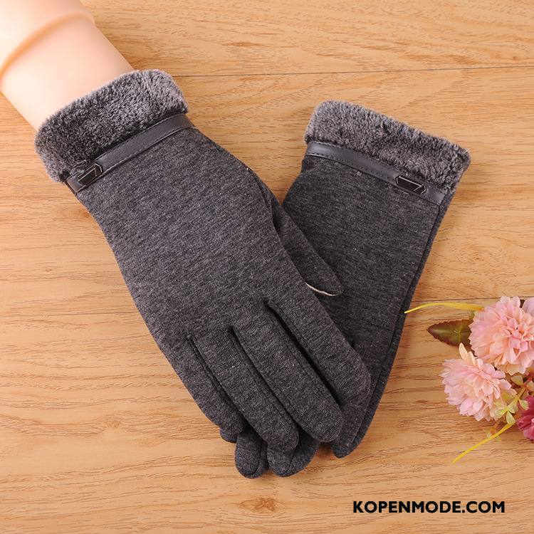 Handschoenen Heren Mannen Cyclus Fluweel Nieuw Herfst Winter Bruine