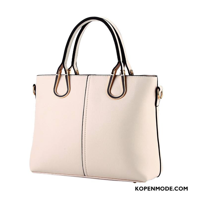 Handtas Dames High End Nieuw Leer Messenger Tas Trend Mode Effen Kleur Geel Goud