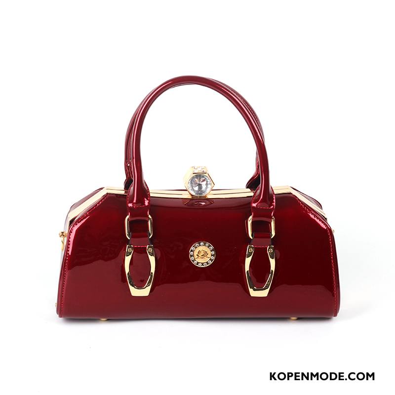 Handtas Dames Mode Mini Vrouwen Schelp Middelbare Leeftijd Trend Rood