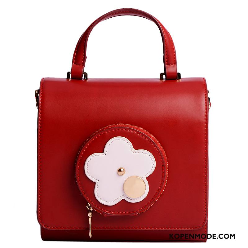 Handtas Dames Trend Mini Vrouwen Eenvoudig Casual Vintage Rood Zwart