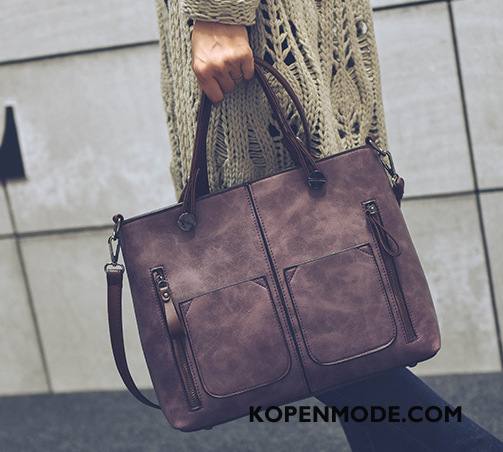 Handtas Dames Vrouwen Vleeskleurige Mode Europa Vintage Eenvoudig Roze