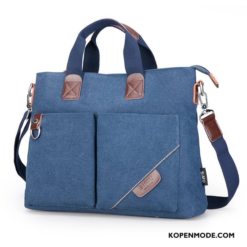 Handtas Heren Canvas Casual Business Messenger Tas Mannen Nylon Kaki