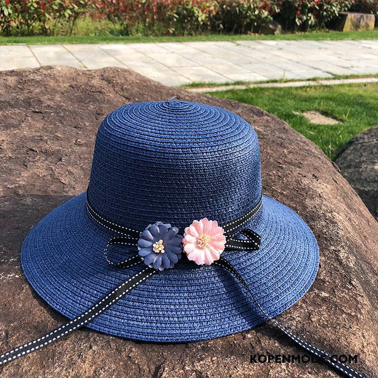 Hoeden Dames Vrouwen Mode Bloemen Reis Zonnehoeden Nieuw Blauw Zandkleur