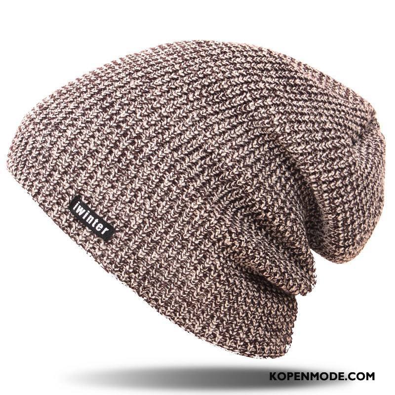 Hoeden Heren Pullover Trend Tas Outdoor Herfst Breien Muts Grijs