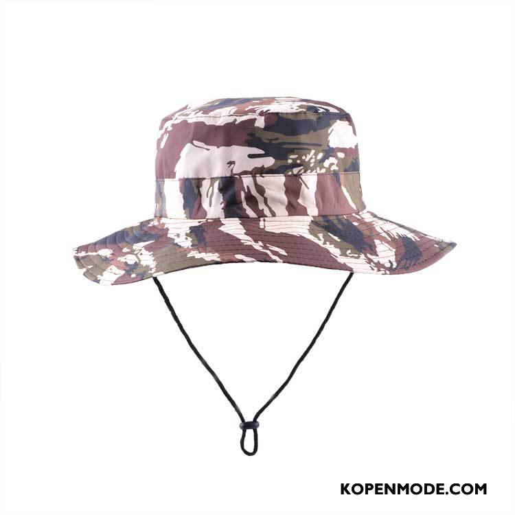 Hoeden Heren Vrouwen Ademend Outdoor Alpinisme Waterdicht Vissersmuts Camouflage Oranje